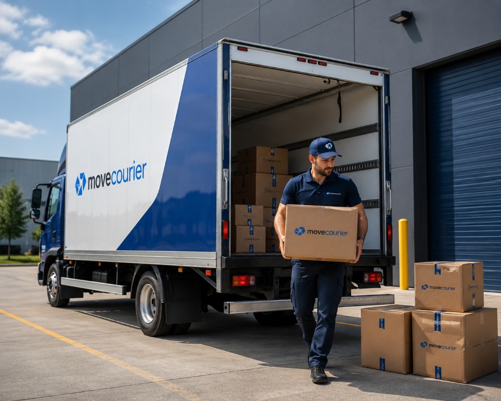MoveCourier courier at the door